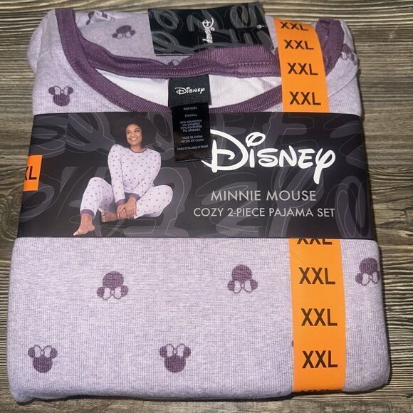 Disney Minnie Mouse Women's Cozy 2-Piece Pajama Set. XXLarge. Purple. NWT. 13 - Picture 4 of 8